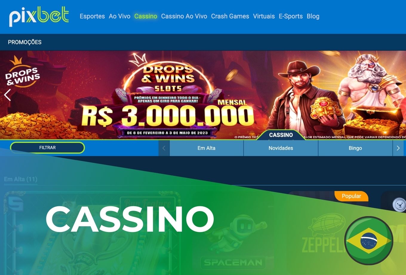 Cassino Online PixBet - Mais de 2000 jogos disponíveis no Brasil!